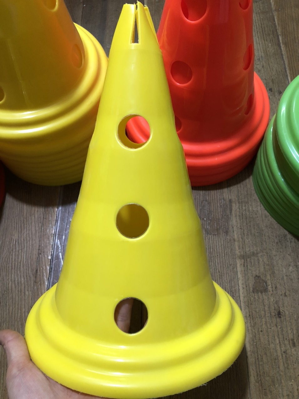 Combo 10 chiếc nấm tập, Marker, cone chơi thể thao Bóng Đá Rào Cản Nhựa