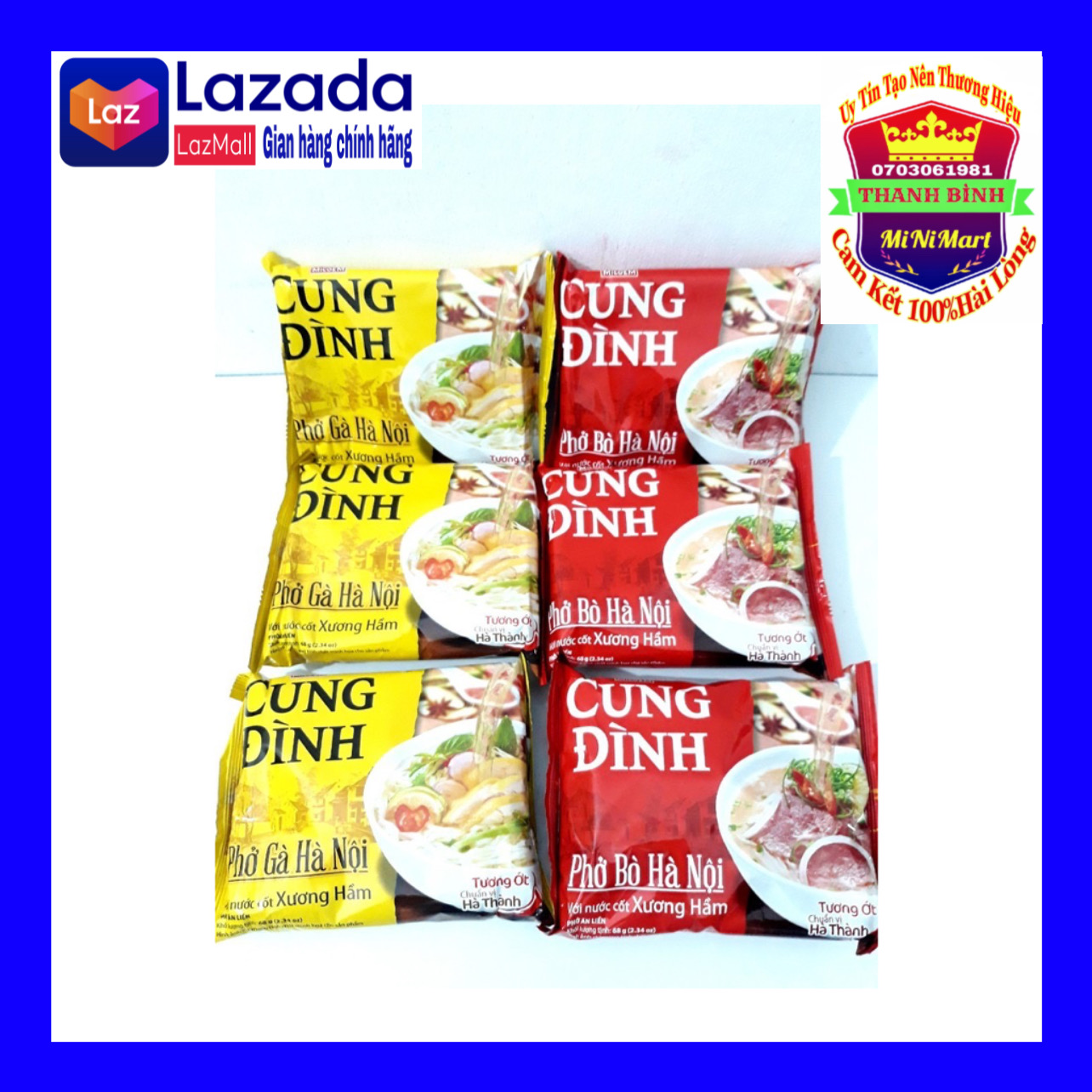 Combo 10 gói phở Cung Đình  gói 68g date mới nhất