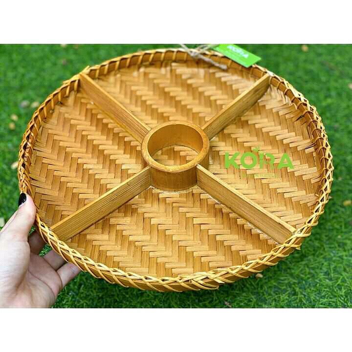 Bộ 3 mẹt tre chia ngăn 25.30.35cm