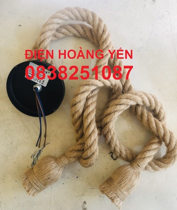Đui đèn thả trần E27 dạng dây thừng cổ điển