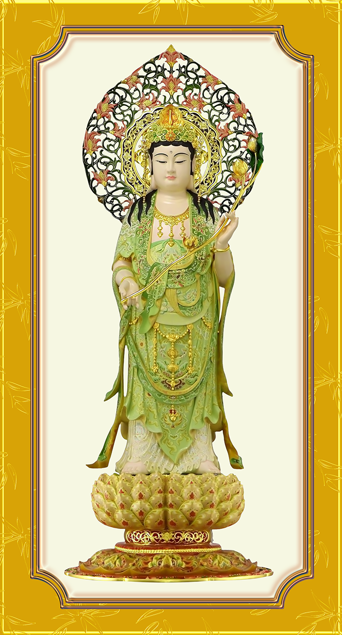 Tranh Phật Đại Thế Chí Tam Thánh 16 kèm khung