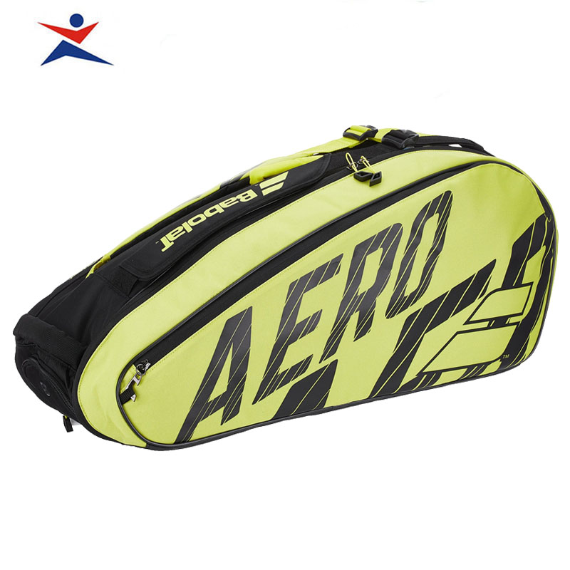 Túi đựng vợt tennis Babolat Babolat Pure Aero 6 Pack Bag Black/Yellow mẫu mới 2021