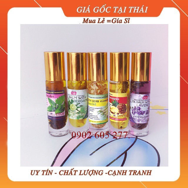 [Combo]12 Dầu Lăn Chanh, Sả, Bạc Hà, Lavender Thái Lan 8ml