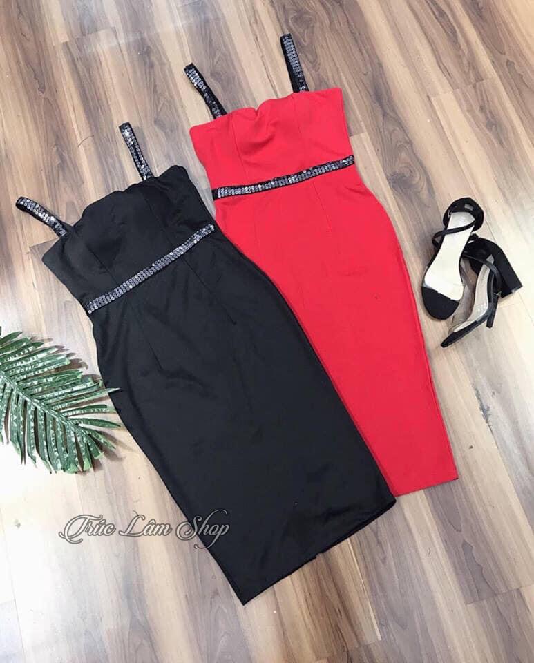 [HCM]Đầm Body 2 Dây Thắt Eo Sexy
