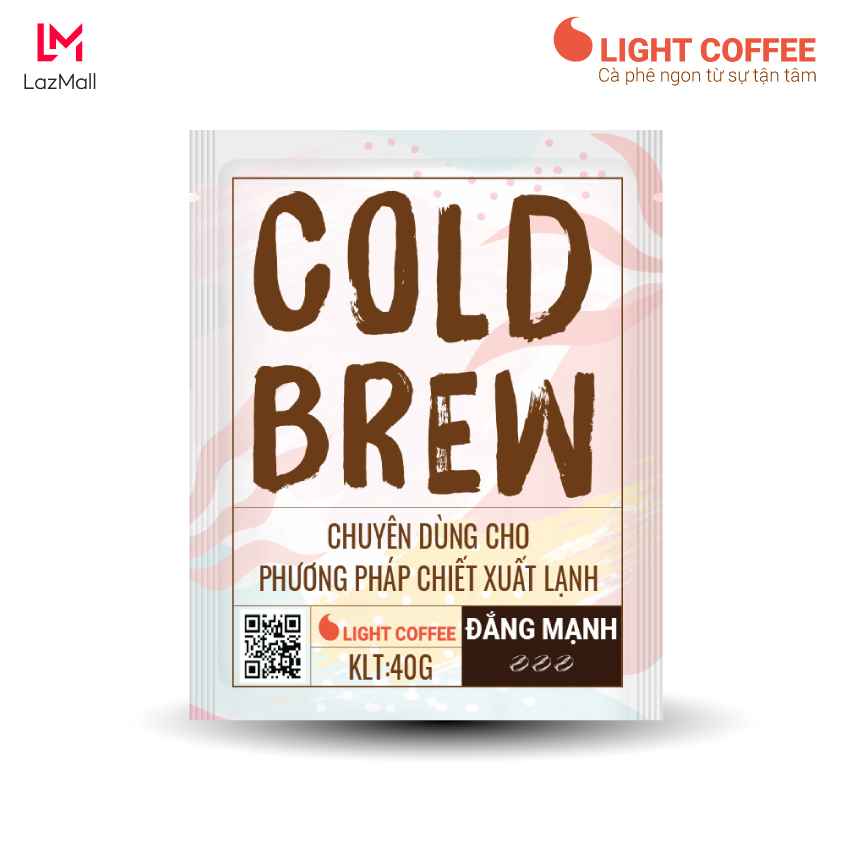 Cà phê pha Cold brew Light Coffee đắng nhiều - túi 40gr