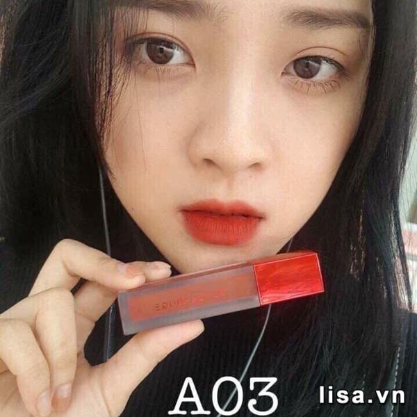 SON KEM BLACK ROUGE  A03- MÀU ĐỎ CAM