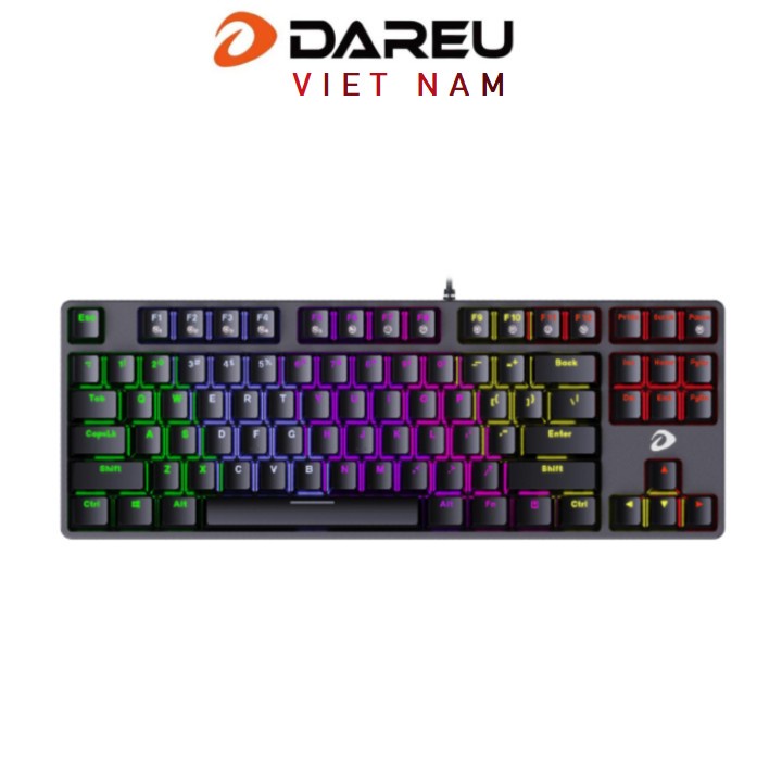 Bàn phím cơ Gaming DAREU EK87(RED Led, Blue/ Brown/ Red D switch)
