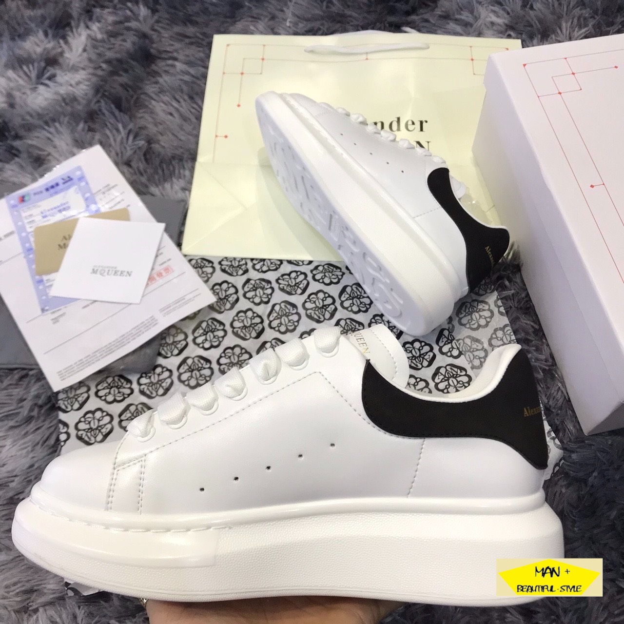 (HÀNG CỰC ĐẸP GIÁ SIÊU MỀM) Giày thể thao ALEXANDER MCQUEEN gót đen