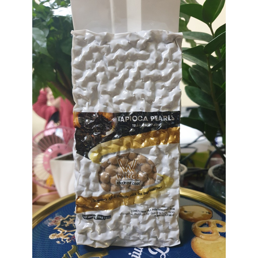 Trân châu đen Wings loại gói 1kg.