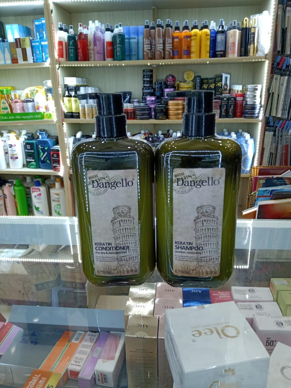 DẦU GỘI XẢ SIÊU MƯỢT DANGELLO KERATIN SHAMPOO 500MLX2