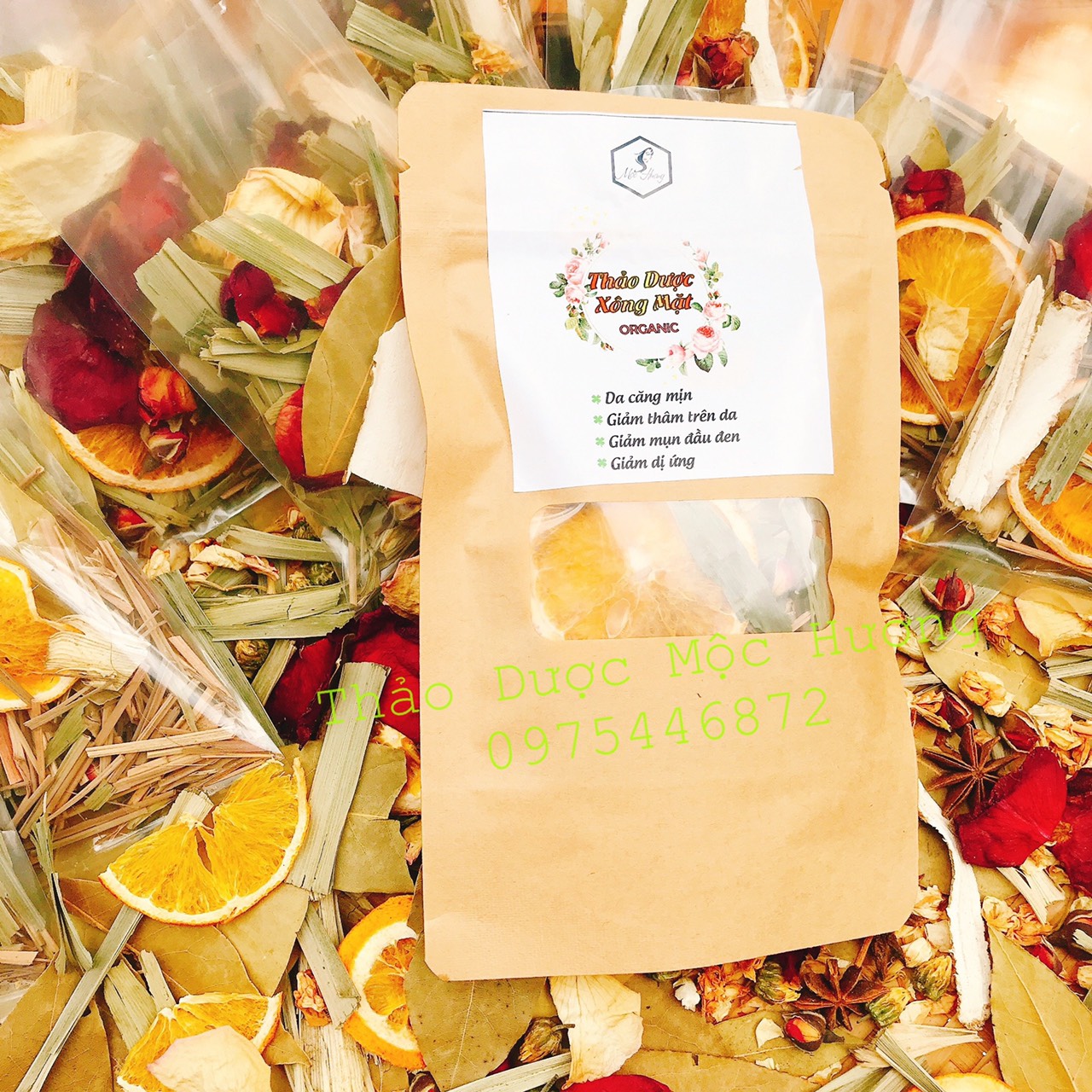 [GÓI DÙNG THỬ] - XÔNG MẶT THẢO DƯỢC ORGANIC - MỘC HƯƠNG