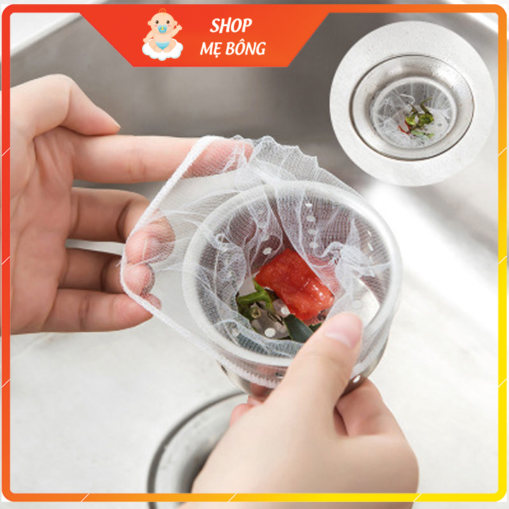 Túi lọc rác bồn rửa chén, có chun ở miệng giúp dễ dàng sử dụng, có thể chặn rác nhà tắm