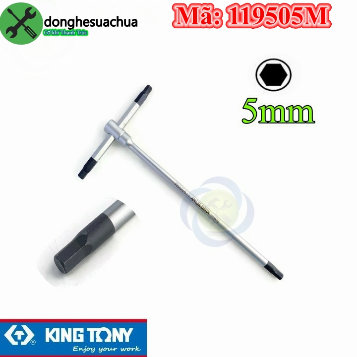 Lục giác t 5mm cán trượt kingtony 119505m dài 90mm x 180mm