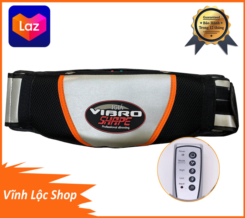 Đai Massage Toàn Thân, Máy Massage Đánh Tan Mỡ Bụng Vibro Shape. CHẾ ĐỘ TẠO NÓNG giúp hiệu quả gấp 5 lần máy thông thường.