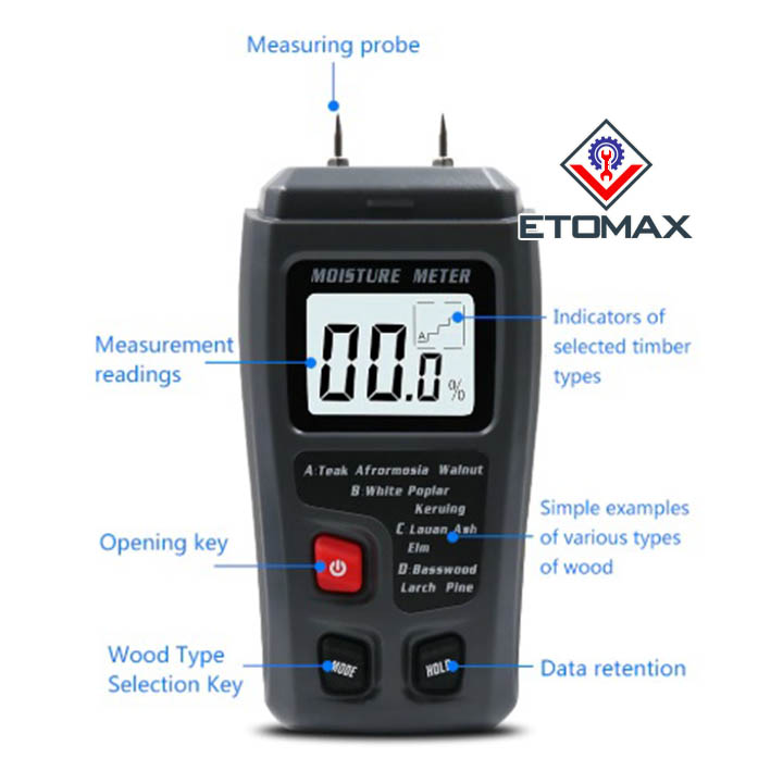 Máy đo độ ẩm gỗ METER