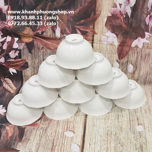 chén sứ Minh Long mẫu đơn trắng - chén sứ Minh Long
