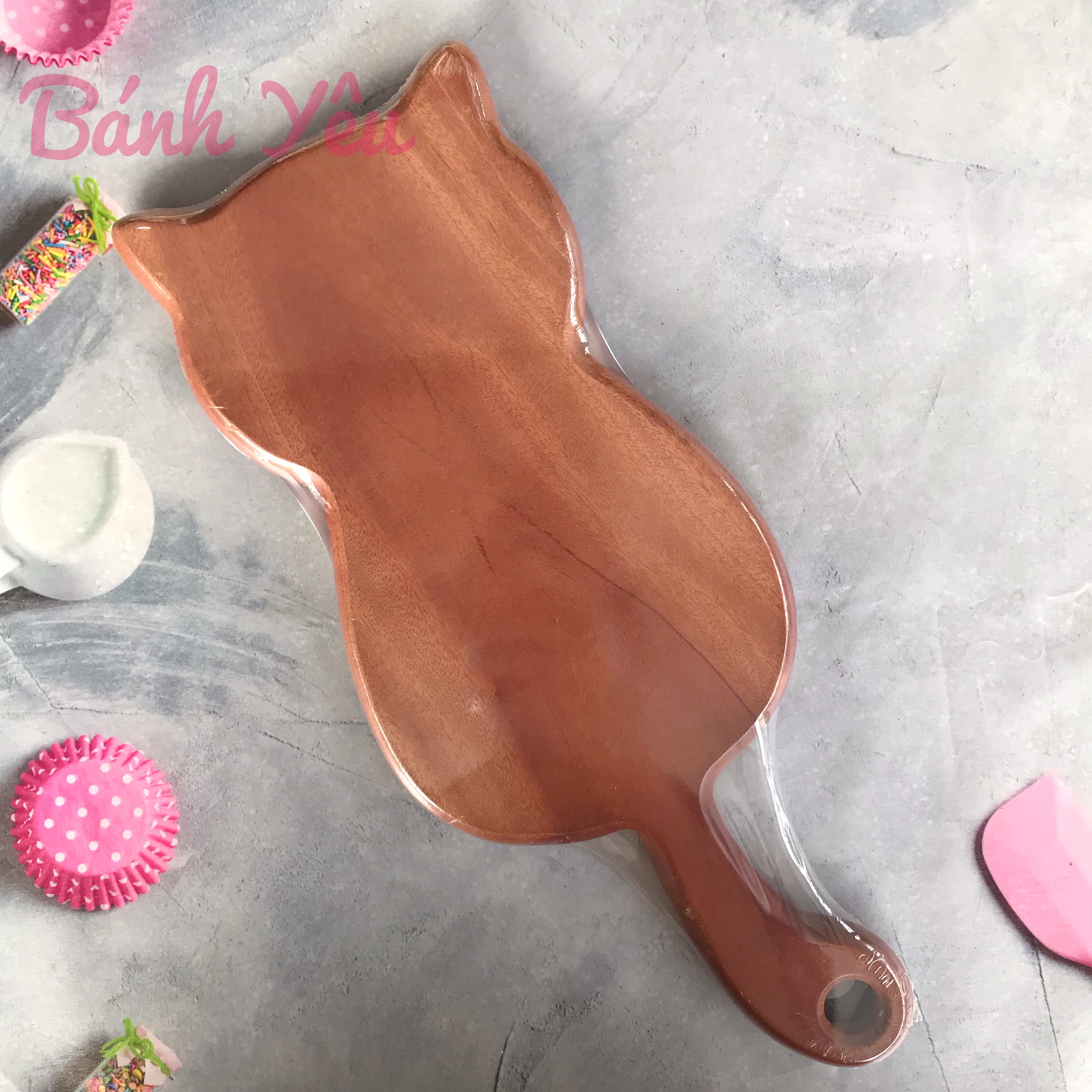 Thớt Gỗ Hình Mèo Cao Cấp