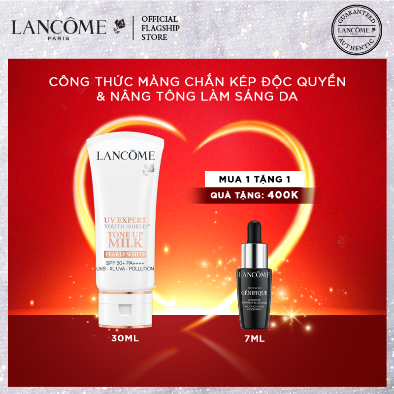 Kem chống nắng nâng tông, bảo vệ da tối ưu Lancome UV Expert TONE UP WHITE SPF 50 PA++++ 30ml nhập khẩu
