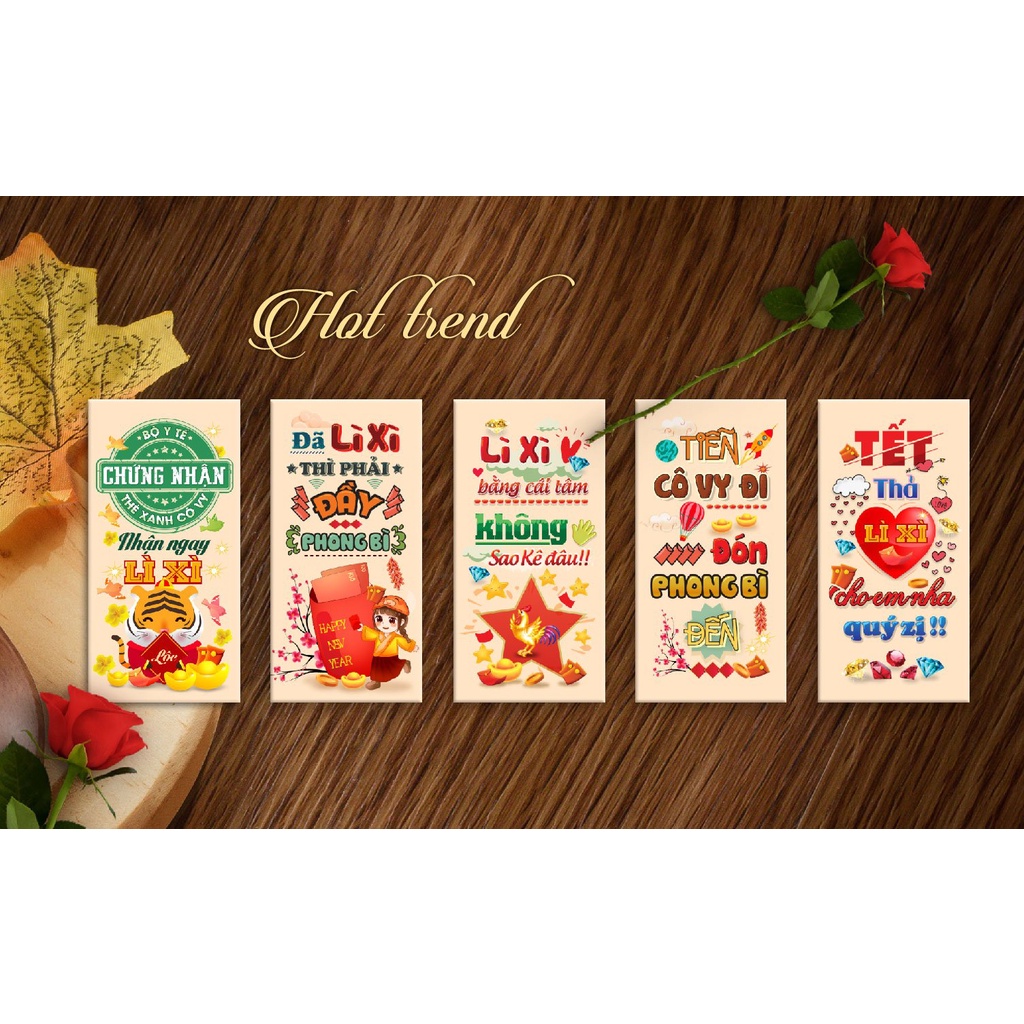 Combo 2 Bao Lì Xì Hottrend 2022 Siêu Đẹp Độc Lạ