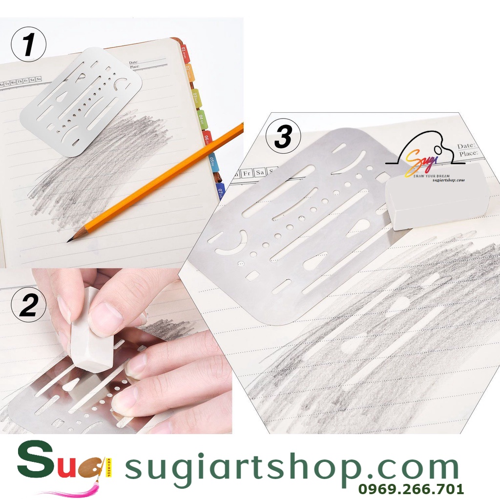 Thước Che Tẩy - Erasing Shield - Thước Chắn tẩy