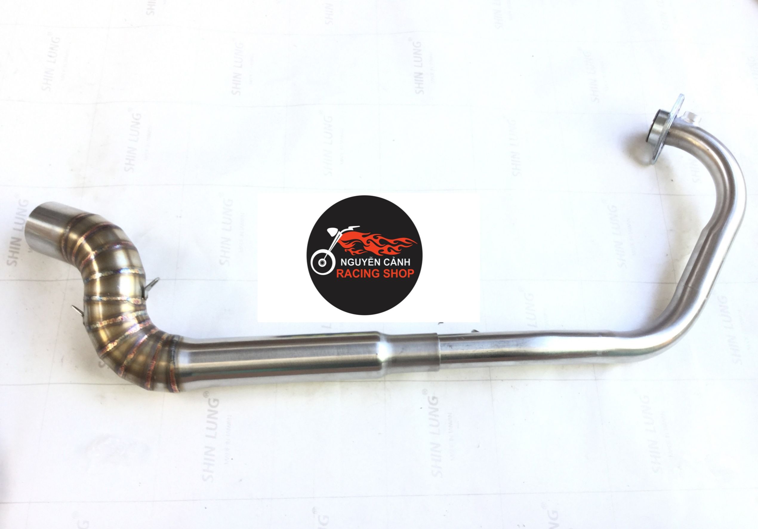 Cổ Pô gắn lon  Satria + Raider Fi 2 khúc