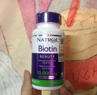 Viên uống hỗ trợ mọc tóc Natrol Biotin Beauty 10,000mcg Nhập Khẩu thumbnail