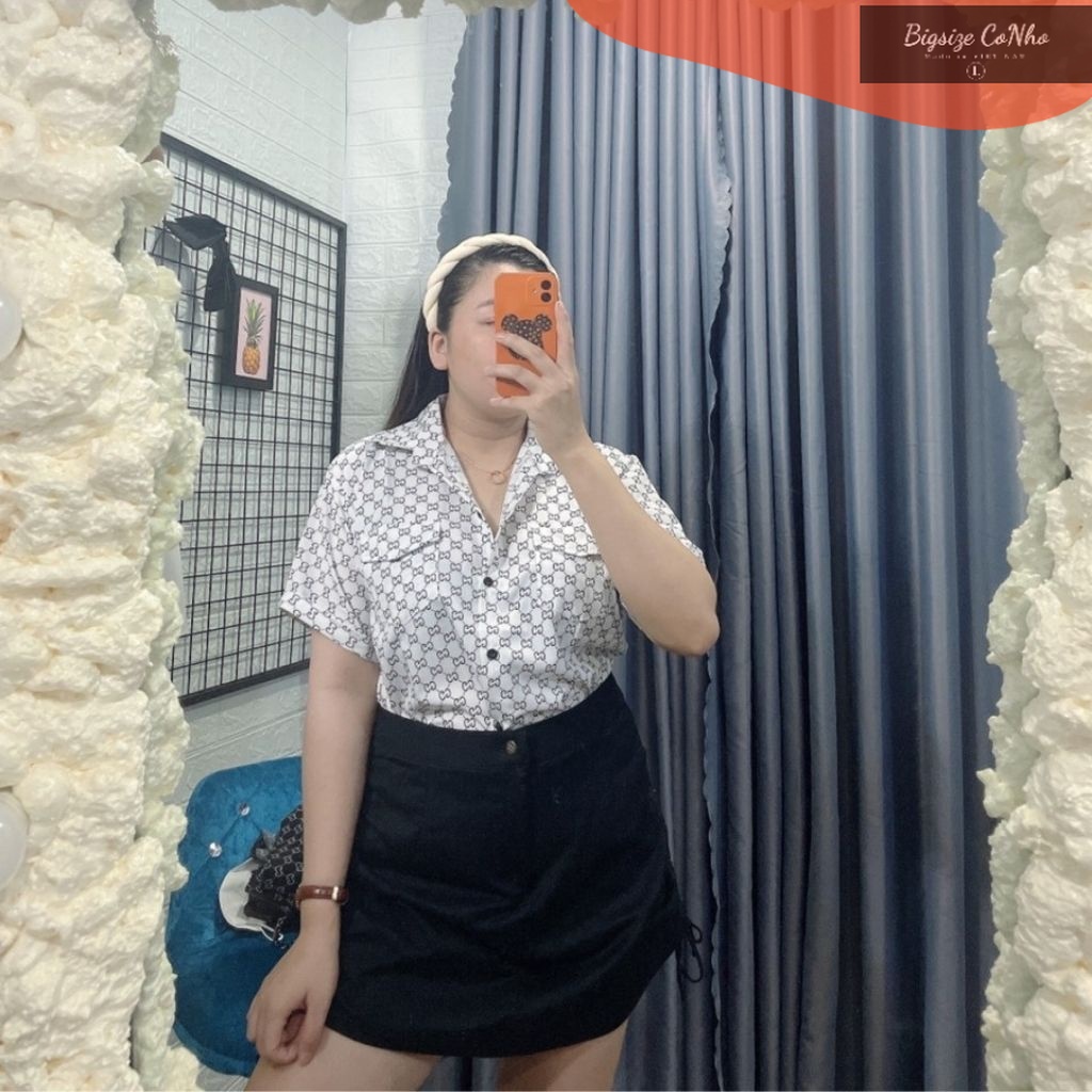 Shirt style bigsize, shirt bigsize GG female silk fabric soft cool SMGG