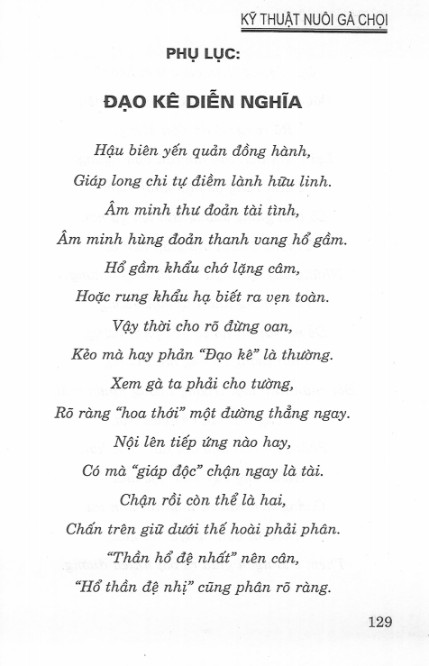 Sách Kỹ Thuật Nuôi Gà Chọi