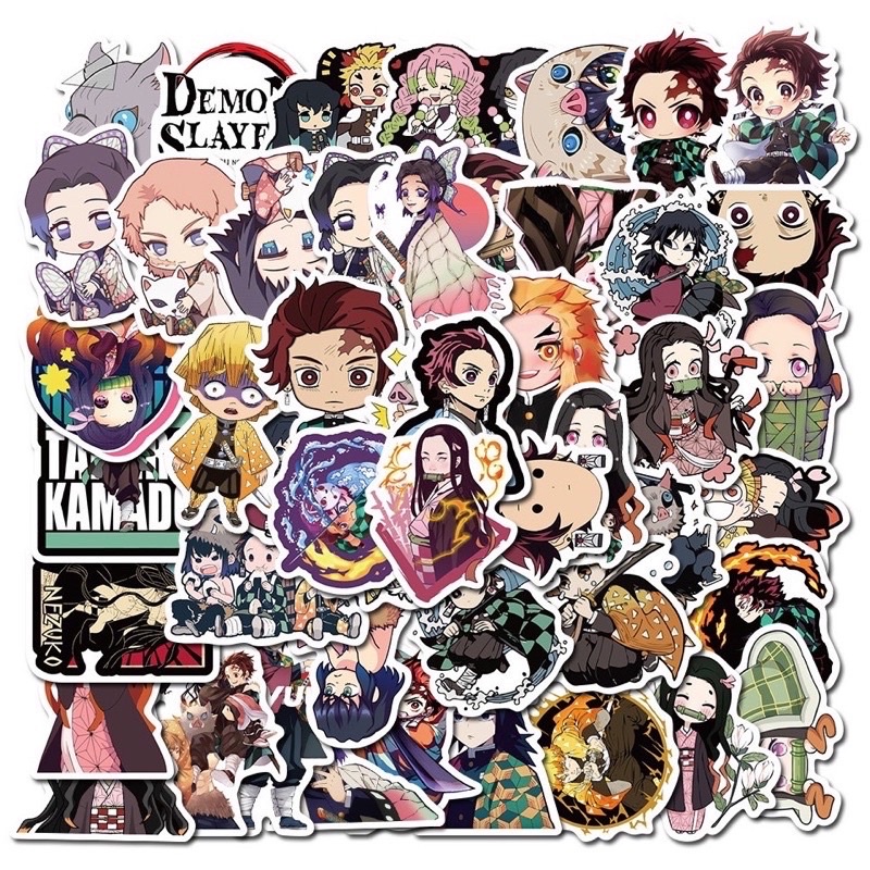 50pcs Demon Slayer Stickers Pack Kimetsu no Yaiba Vinyl Manga Anime Decal  Window | eBay