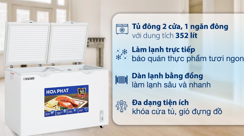 Tủ đông hòa phát 352 lít hpf ad6352