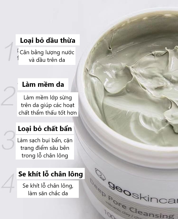 Mặt nạ đất sét GEOSKINCARE Deep Pore Cleansing 100g (GEO54)