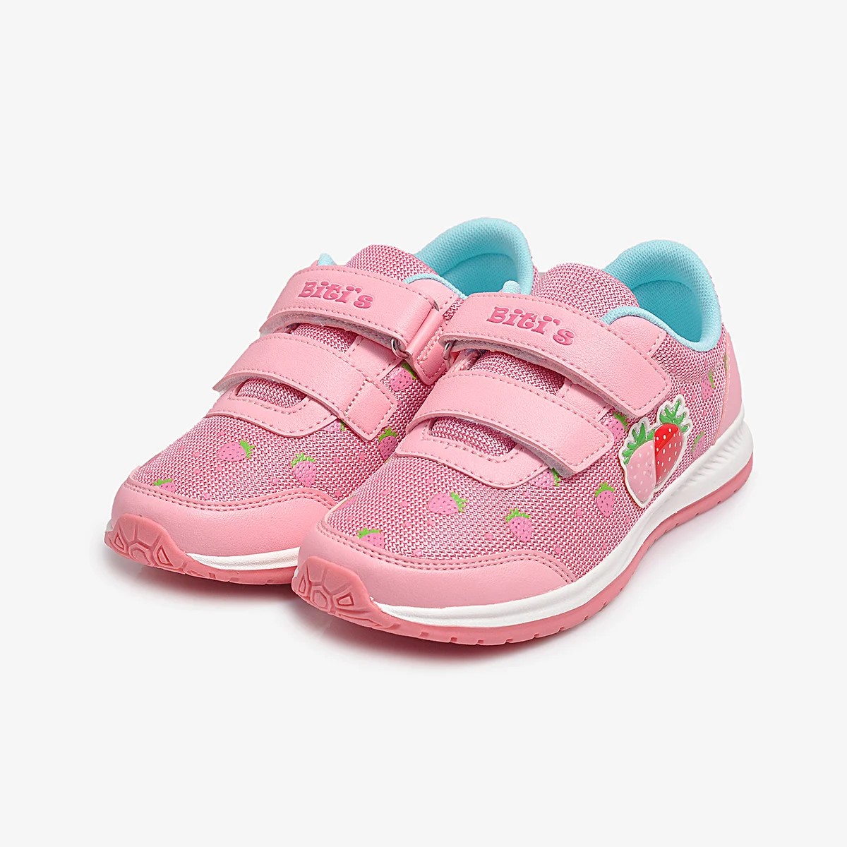 GIÀY THỂ THAO BATA HỌC SINH BÉ GÁI BITI'S XÉ DÁN DÂU TÂY XINH XẮN DSG005100  - BITIS GIRLS SPORT SNEAKERS