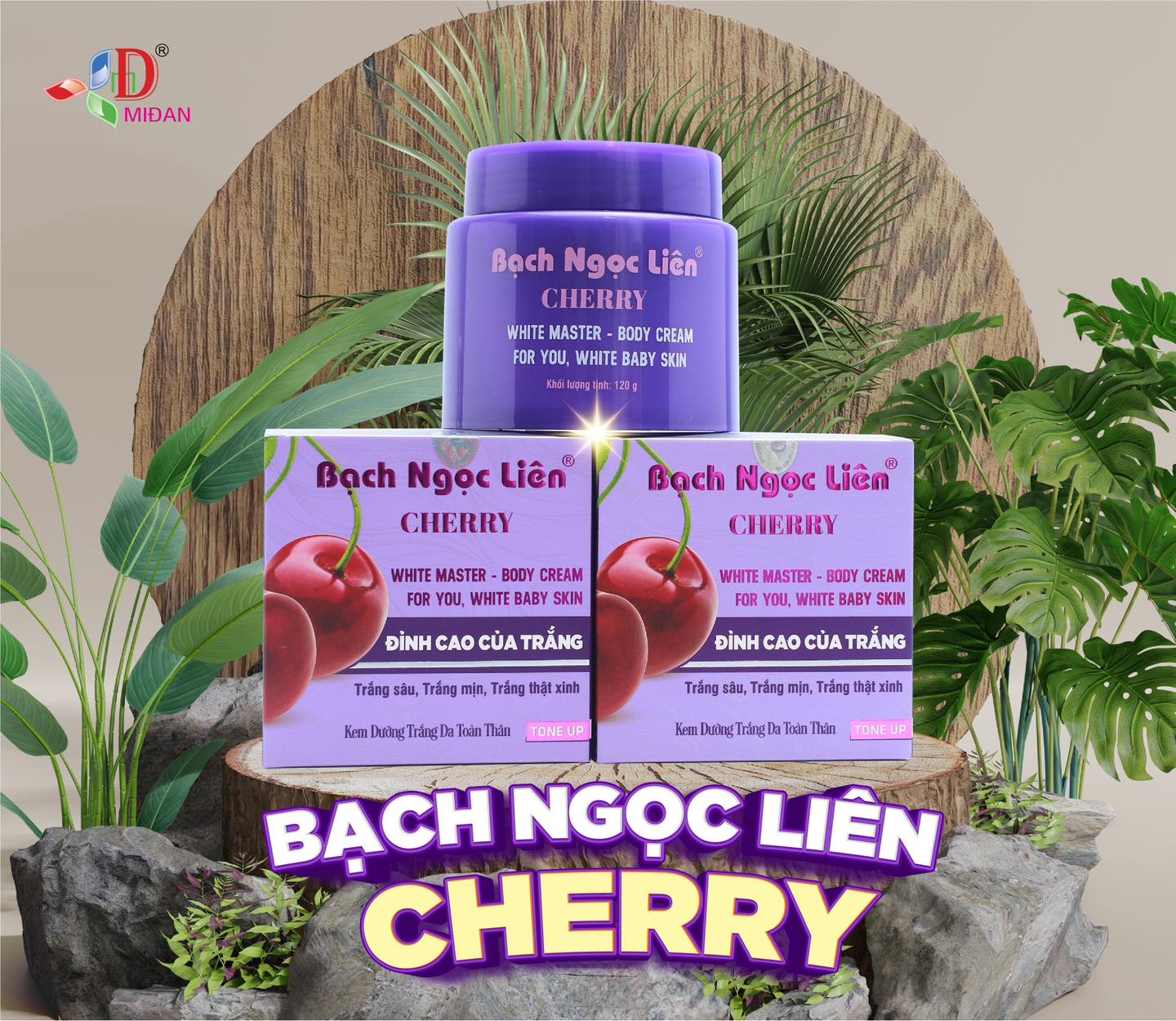 Kem Body Bạch Ngọc Liên - Bạch Ngọc Liên Cherry Tím