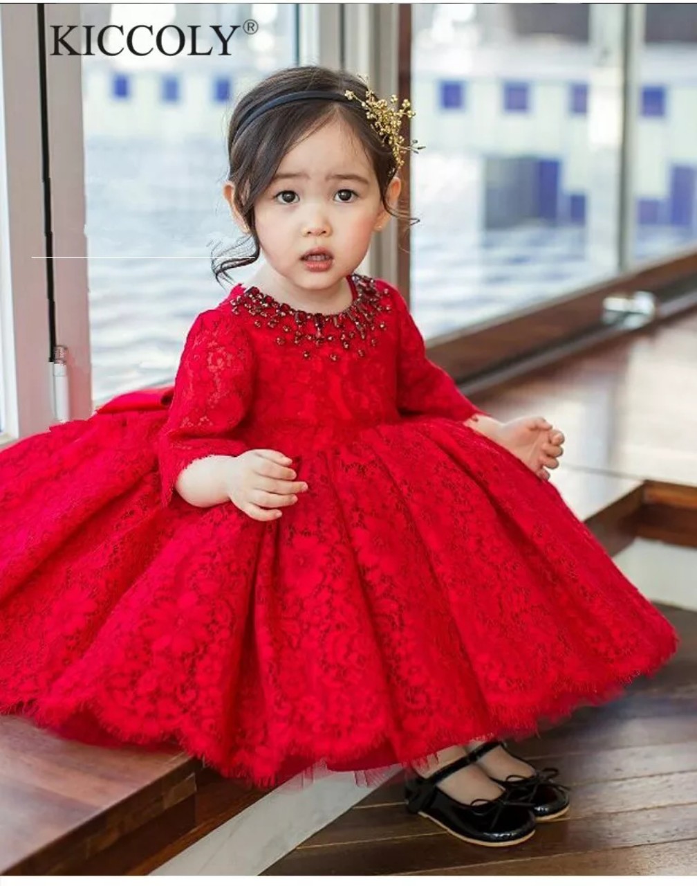 Váy đỏ cho bé gái đẹp, xinh, cao cấp Econice1-6. Size đầm trẻ em 5, 6, 7,  8, 10 tuổi mặc mùa hè | Lazada.vn
