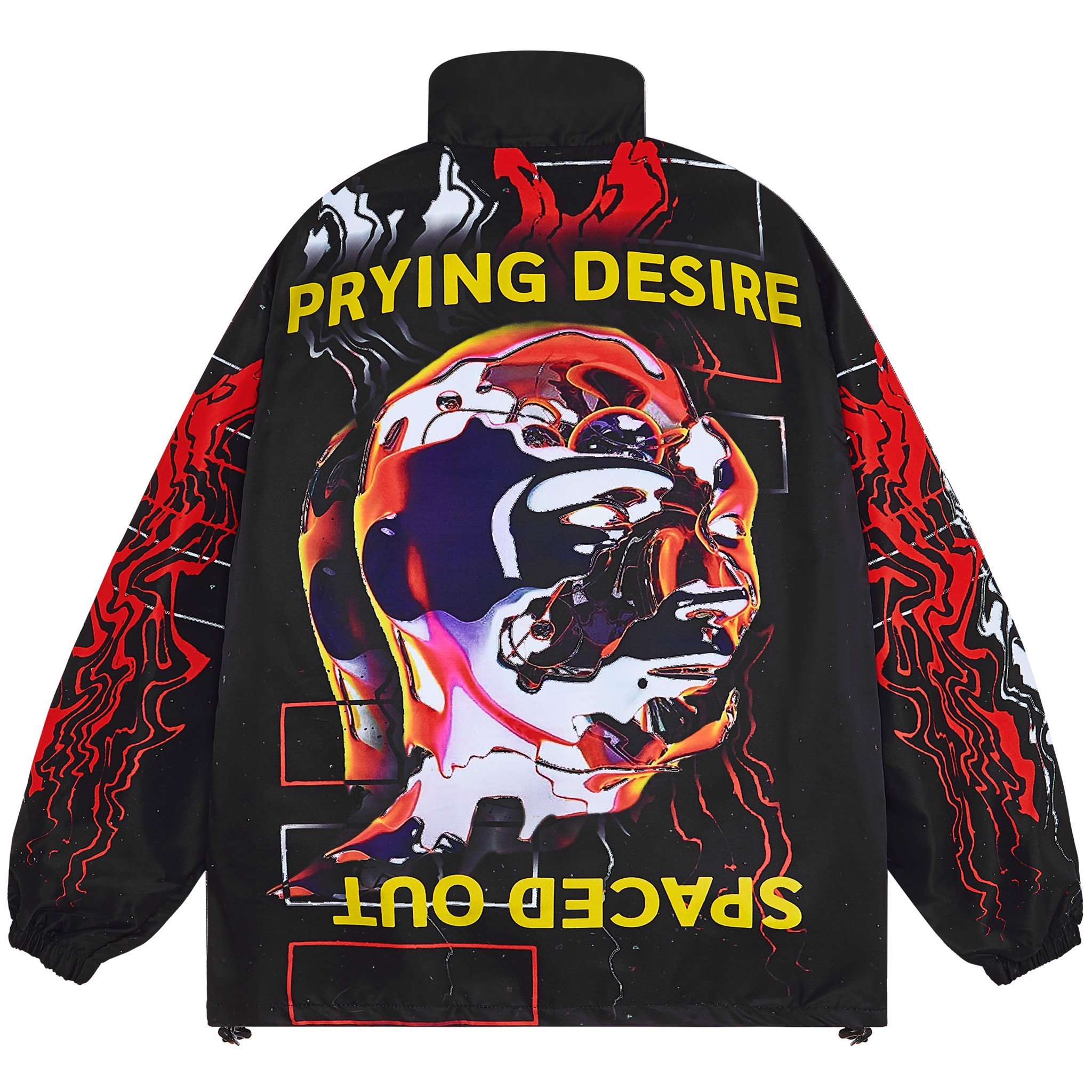 PARADOX Áo khoác dù dây kéo MINERAL ZIP OVER-PRINTED JACKET