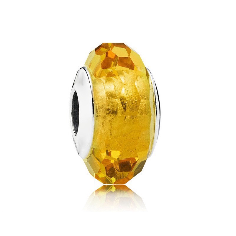 Hạt charm pan thủy tinh bạc s925