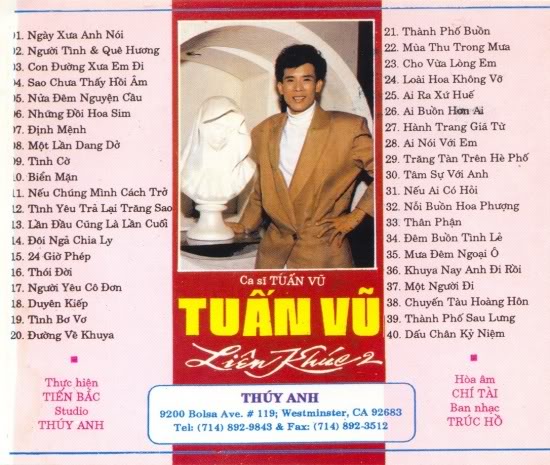 Bộ 5 đĩa cd nhạc Liên Khúc Tuấn vũ (phôi đĩa nhật )