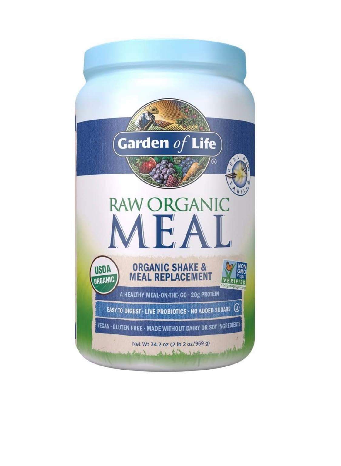 Bột protein hữu cơ Raw Meal , vị vani và socola