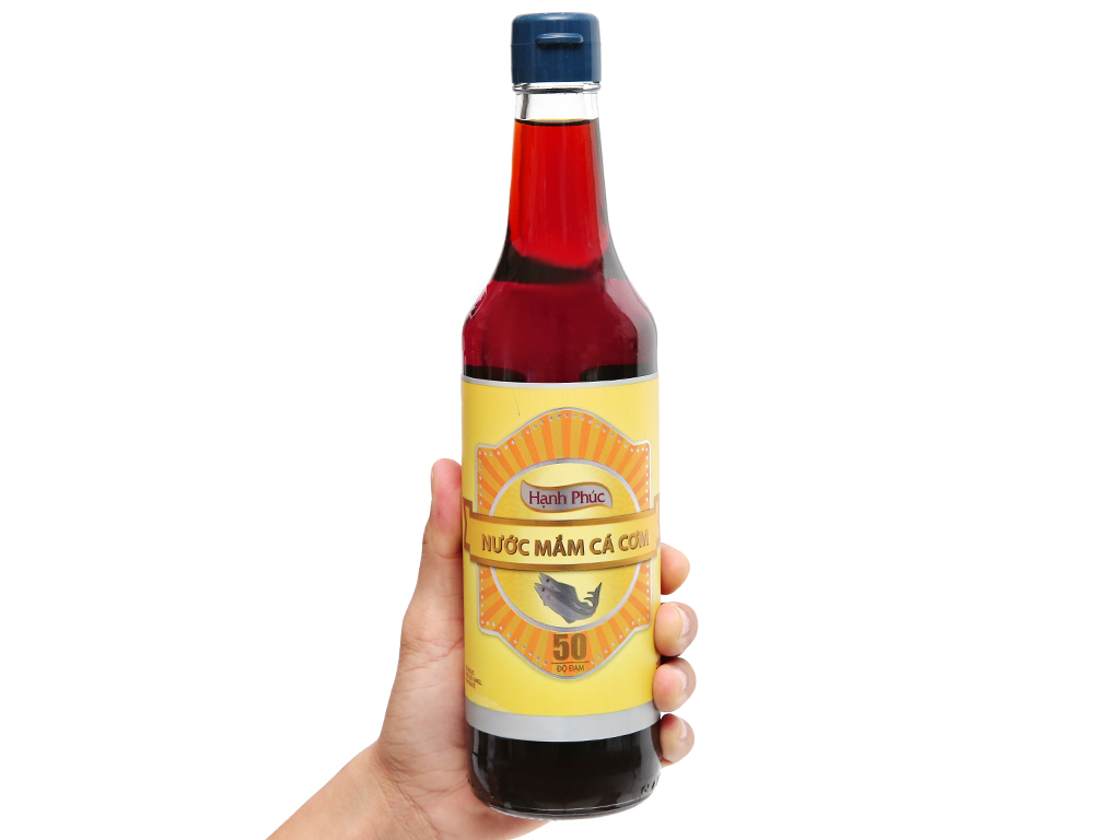 Nước mắm cá cơm Hạnh Phúc 50 độ đạm chai 500ml