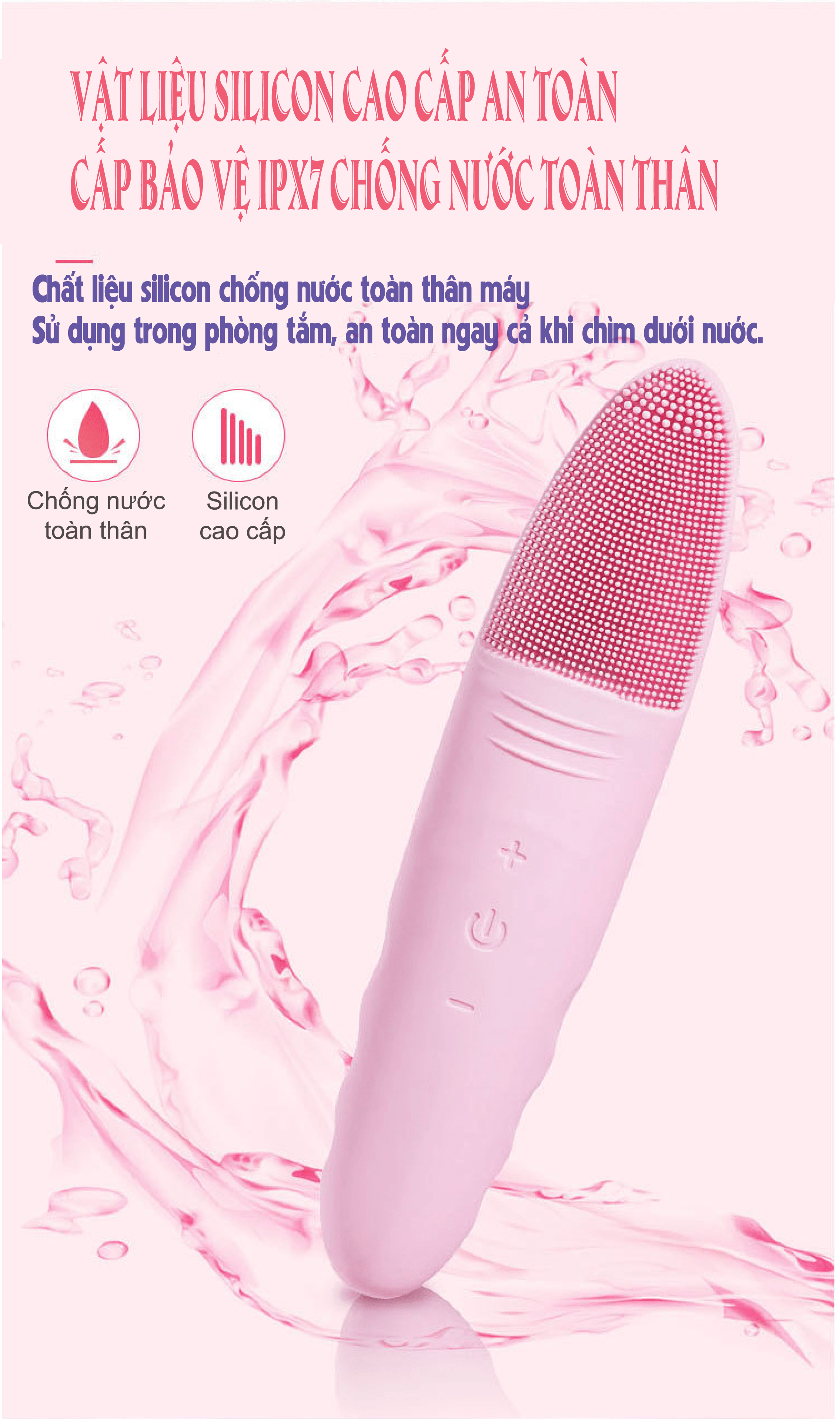 [BH 1 ĐỔI 1] Máy rửa mặt AIKEDILI SONIC FICAL BRUSH & MASSAGER