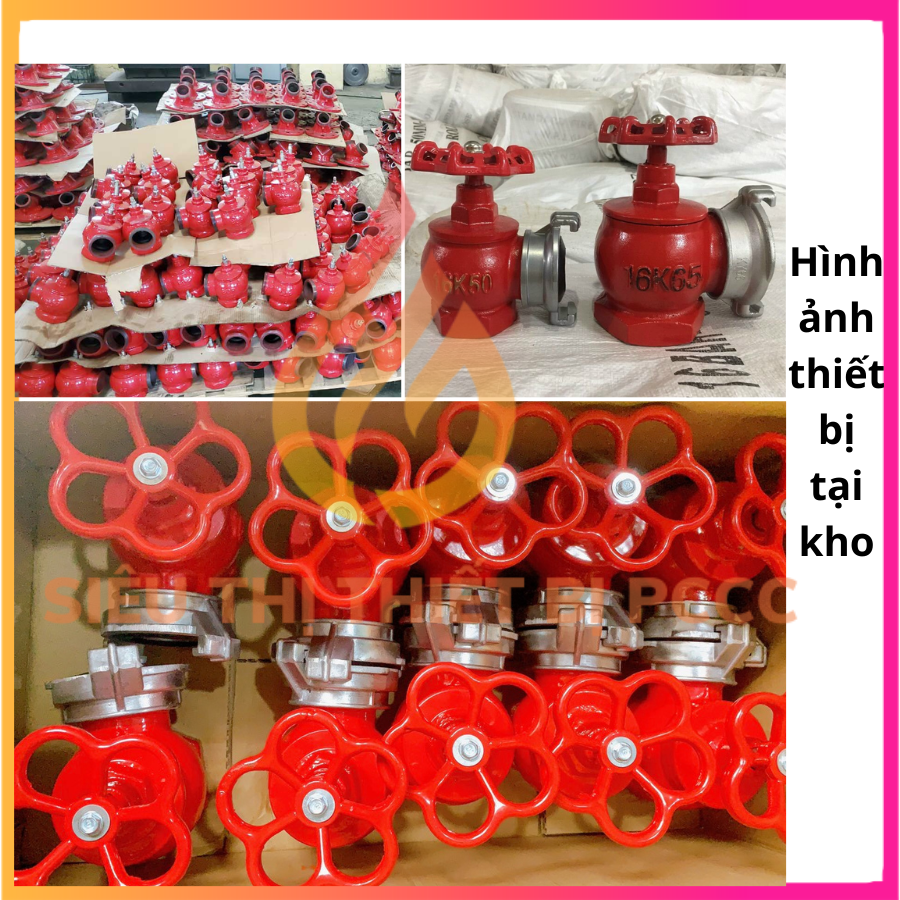 Van góc DN50, DN65 có tem kiểm định - van cứu hoả - van dùng trong PCCC