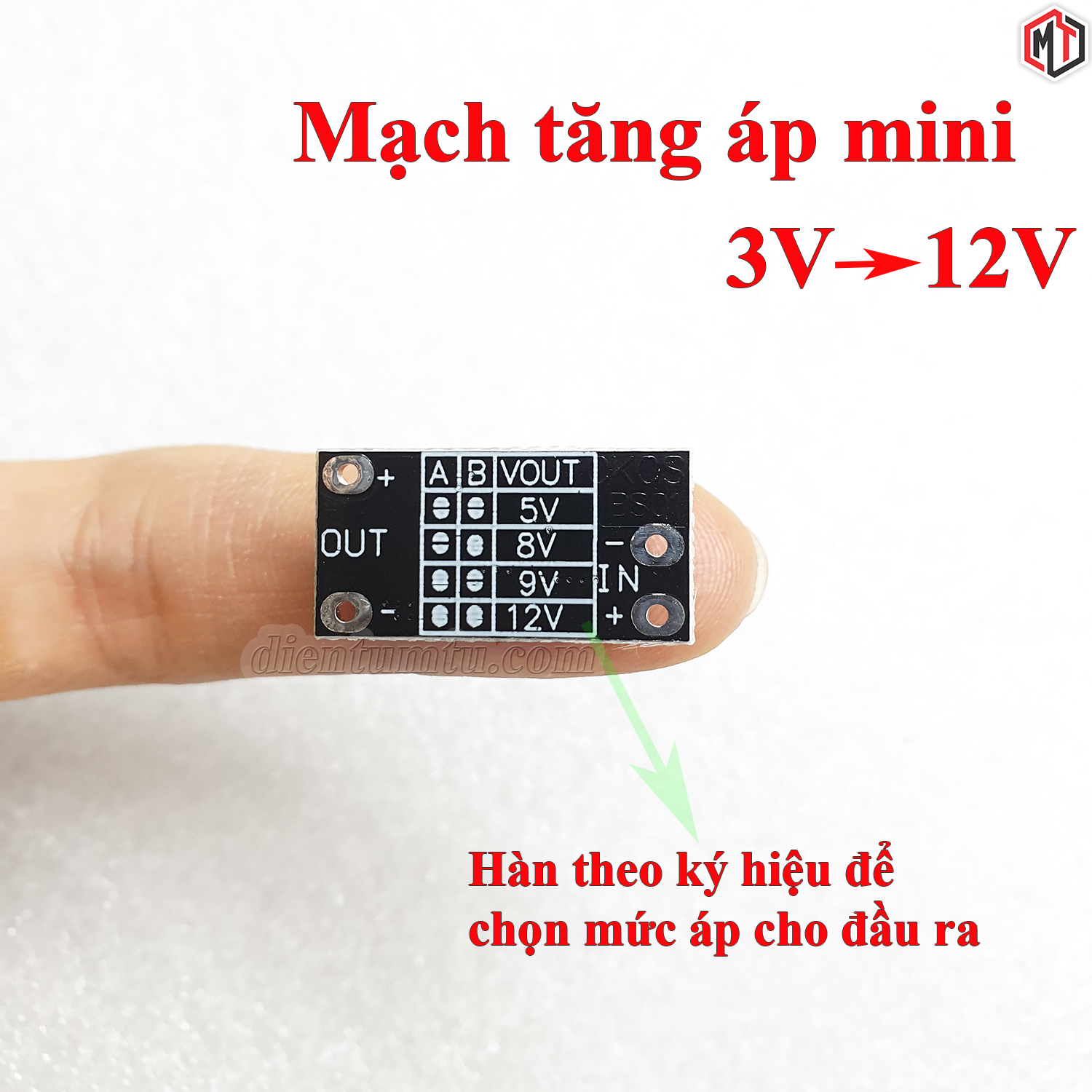 Mạch Tăng Áp Mini DC-DC Từ 3V  Lên 5V / 8V / 9V / 12V