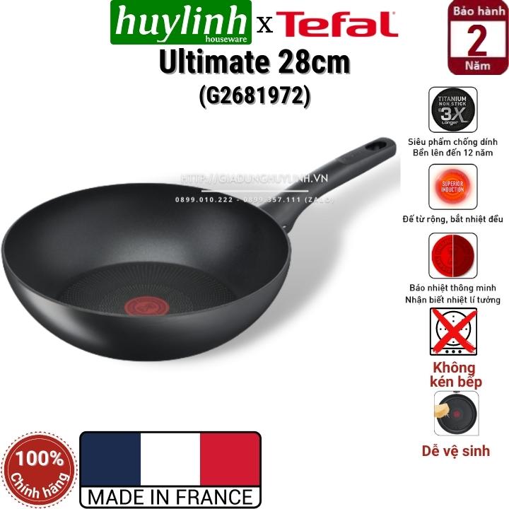 Chảo chiên xào sâu lòng đáy từ Tefal Ultimate 28cm - G2681972