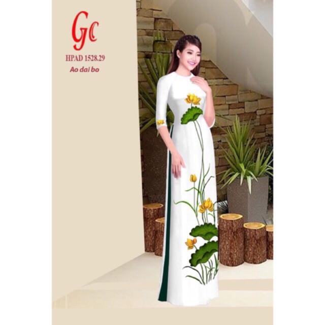 [HCM]Vải áo dài hoa sen