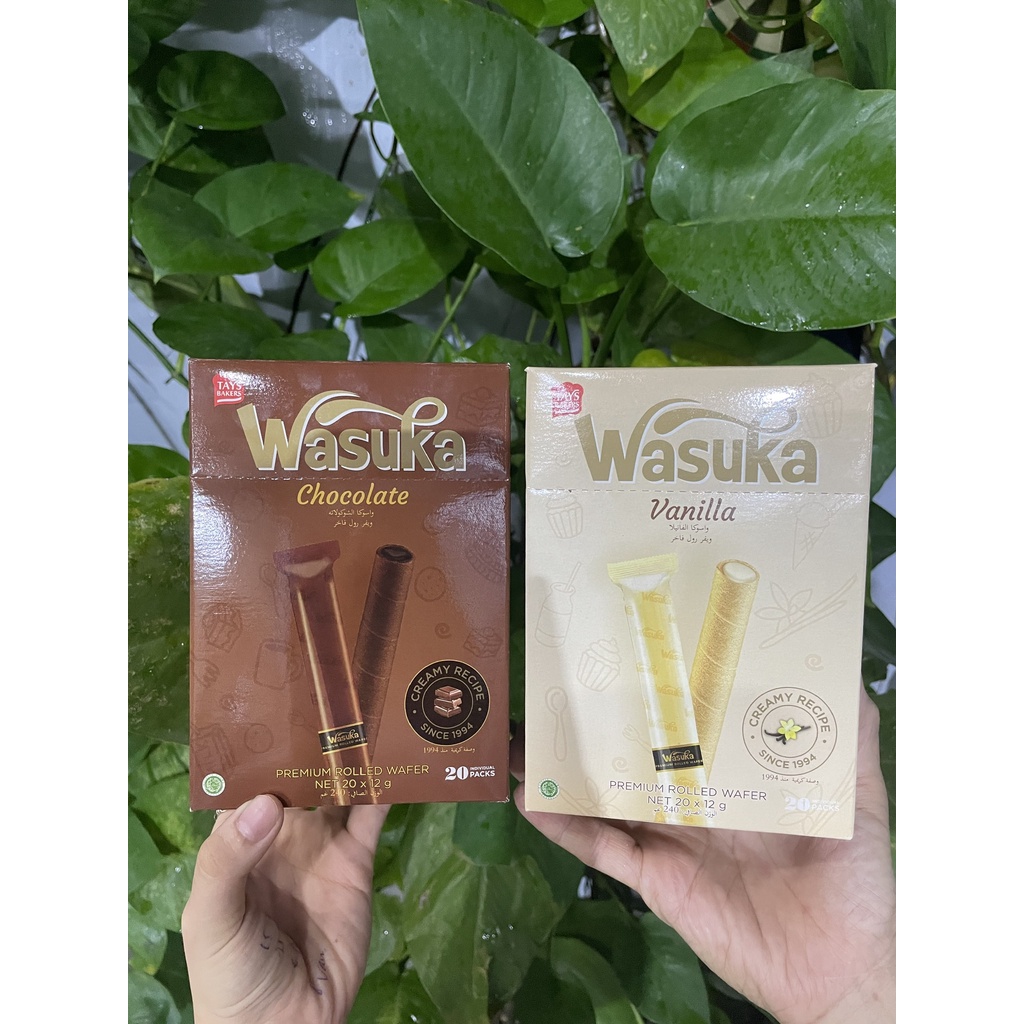 Bánh Quế Wasuka Premium Rolled Wafer Vị Phô Mai Cheese (Hủ 50 cây x 9g)