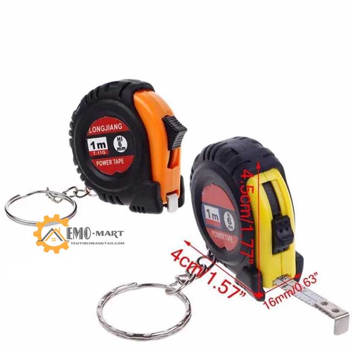 [FreeshipMAX] Móc khóa thước rút mini 1 mét