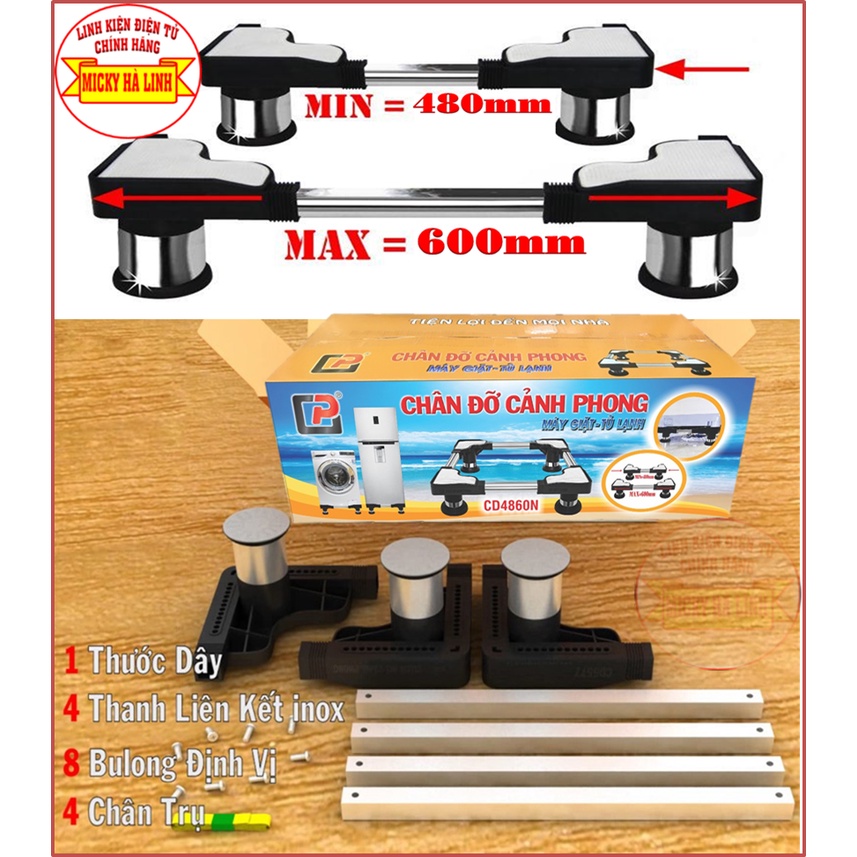 Chân đỡ máy giặt tủ lạnh cảnh phong cd4860n