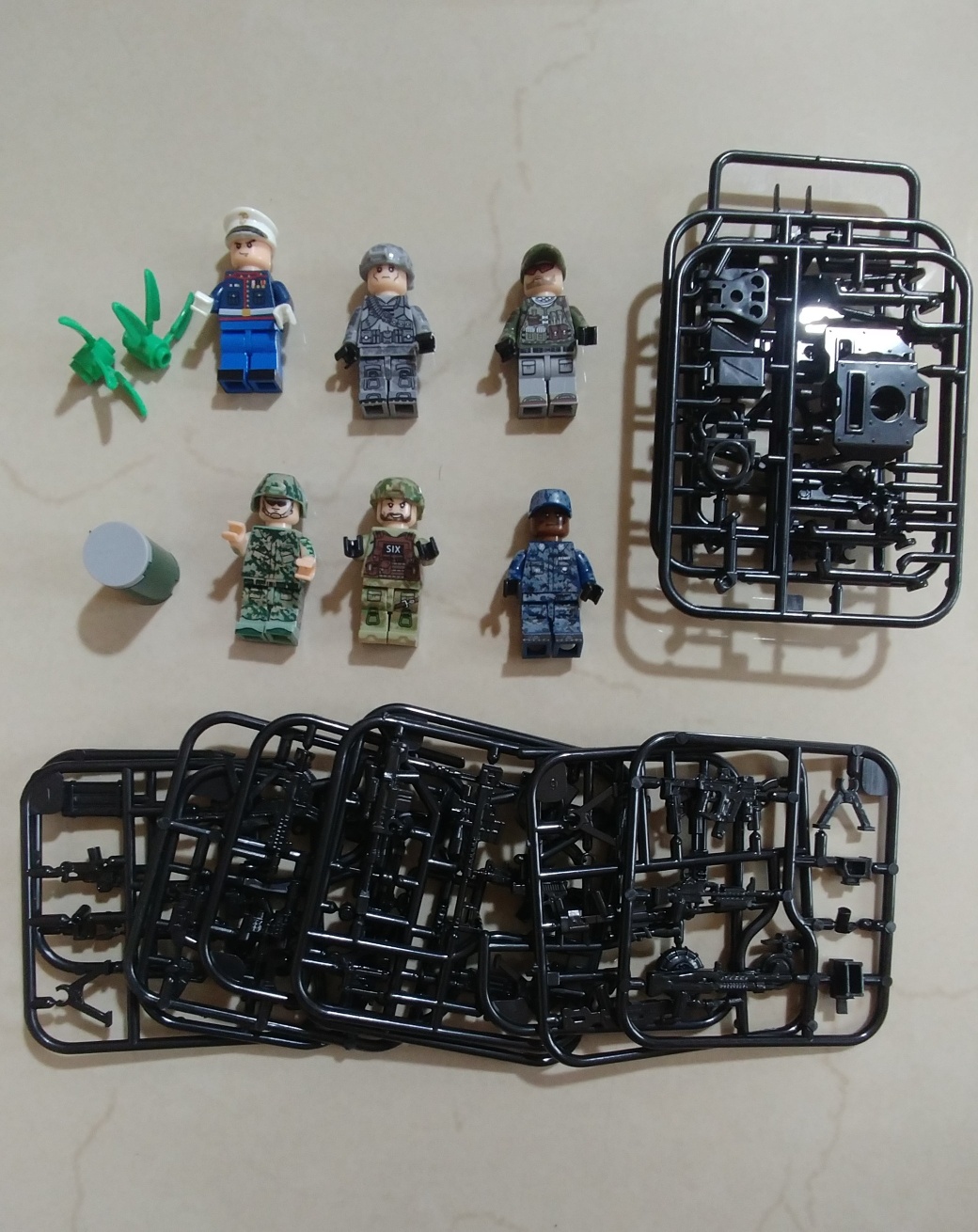 combo 6 lính quân đội nhân vật đồ chơi non lego p2