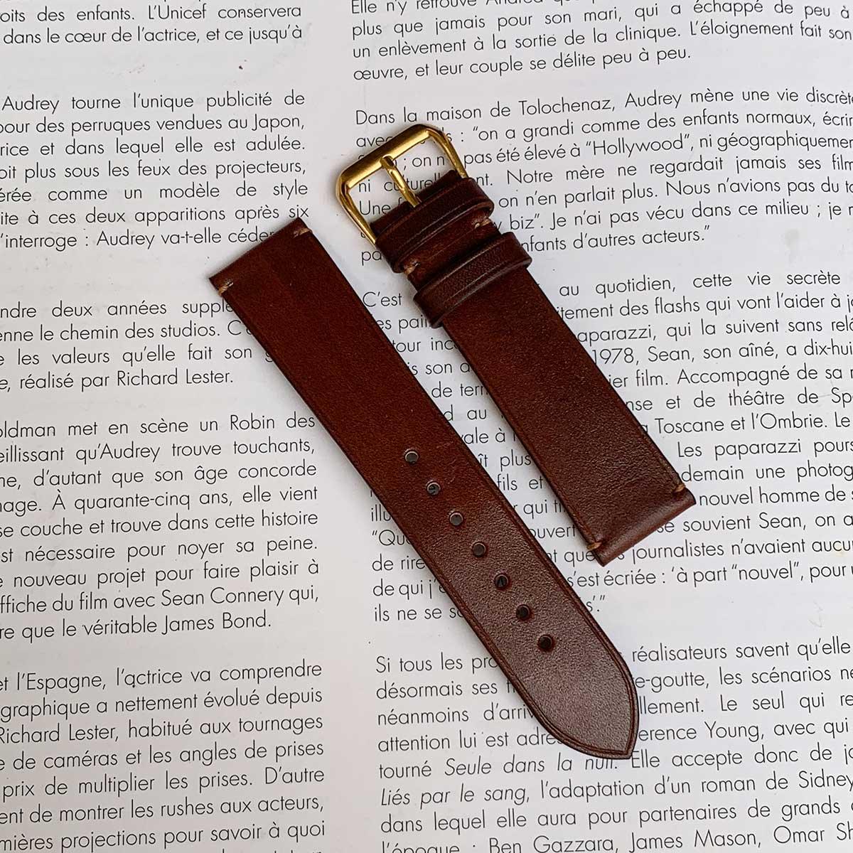 DÂY ĐỒNG HỒ DA SIZE 22 - DA BÒ NHẬP KHẨU - ĐỒ DA THỦ CÔNG DTLEATHER DB337
