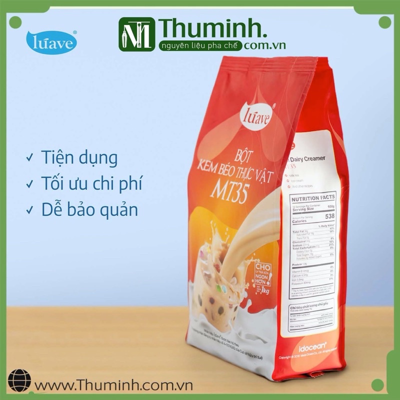 Bột Kem Béo Pha Trà Sữa Luave MT35-1Kg